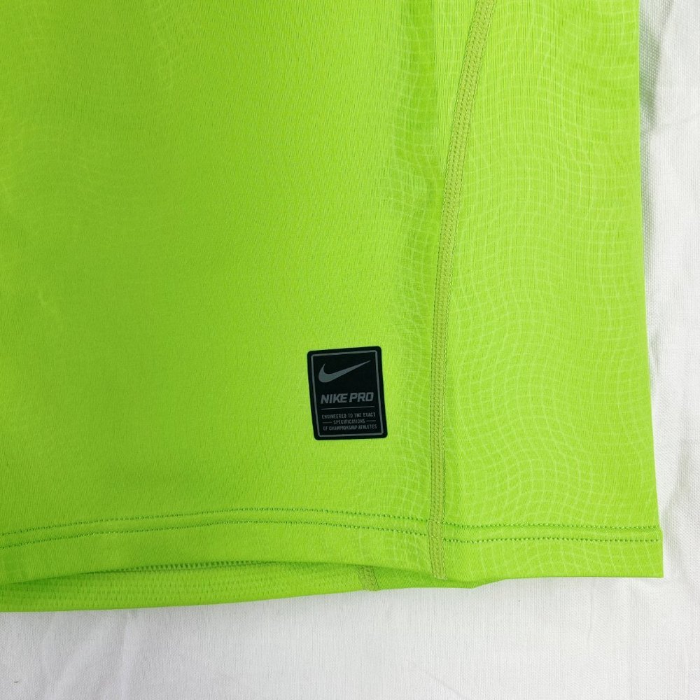Nike Pro Dri-Fit Boys Neon Yellow Green Fitted Training T-Shirt Size S - Picture 8 of 10